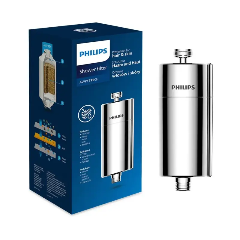 Korting Philips Inline Douchefilter Chroom AWP1775CH