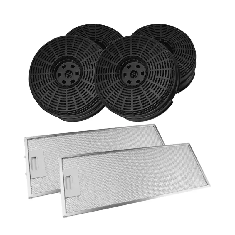 Lage Kosten Koolstoffilter (4st.) + Metaalfilter (2st.) geschikt voor Essential B EHT601/601S