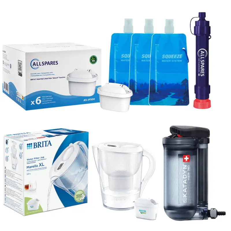 Waterfilter Noodpakket - Preppakket met Waterfilters voor Noodsituaties BRITA / Katadyn / AllSpares Superprijs