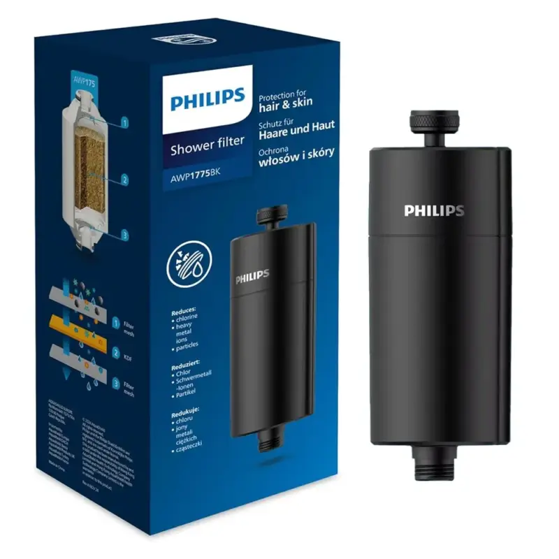 Philips Inline Douchefilter Zwart AWP1775BK Shop Nu