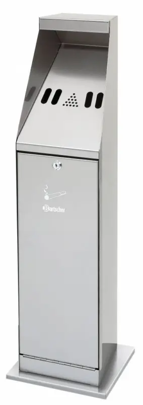 Direct Beschikbaar HorecaTraders Staande asbak stalen behuizing | 24(B)x24(D)x87(h) cm