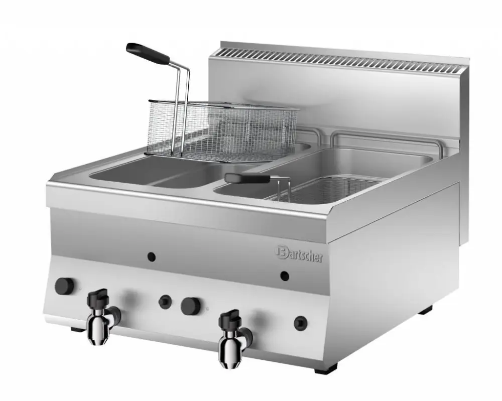 Fabrieksprijs Bartscher ZEER PROFESSIONEEL - Gas friteuse met aftap