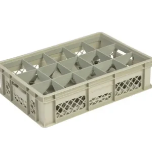 Snelle Levering HorecaTraders Beige kunststof krat | 60x40x15 CM | 4 Formaten