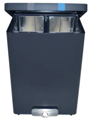 Exclusieve Aanbieding HorecaTraders Bekerafvalbak | grafietgrijs | 68 liter | aluminium