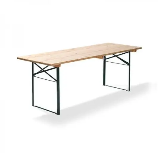 HorecaTraders Biertafel | Groen | hout | 220x70x78 cm Voordeelprijs