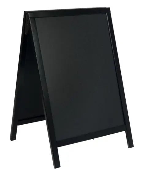 Securit Black Woody groot stoepkrijt bord | Hout | 129,5(h) x 72(b) x 6,5(d)cm Express Levering