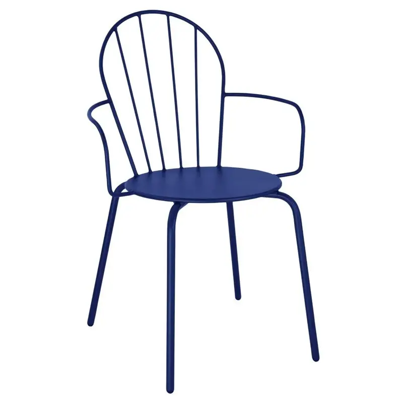 Beste Prijs HorecaTraders stapelbare armstoelen | staal | donkerblauw | 85,5(h) x 58,8(b)cm | 4 stuks