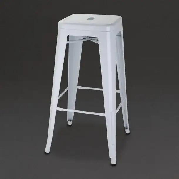 Bolero Bolero | Bistro hoge krukken van staal | Wit | (4 stuks) Korting