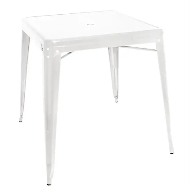 Bolero bistro vierkante stalen tafel | Wit | 76(h) x 66(b) x 66(d)cm Veilige Betaling