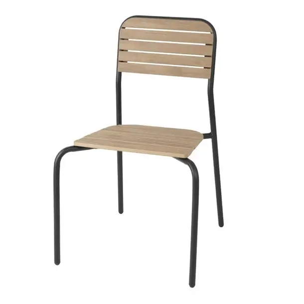 Veilige Betaling Bolero Santorini tuinstoelen met houteffect | (4 stuks)