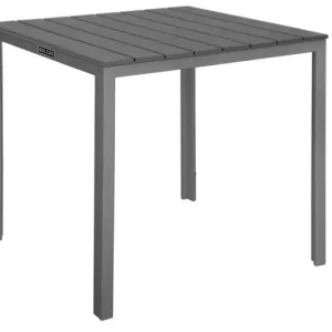 Seizoensaanbieding Bolero Valletta Grijze Tuin Tafel – Houten Latten – 780x780x742mm – Vierkant & Weerbestendig