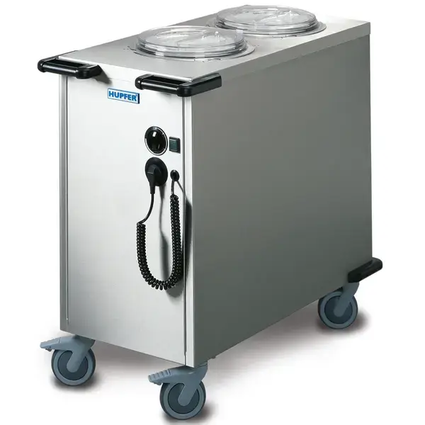 Betrouwbaar Hupfer BordendispenserRVS≤100°CGeforceerd138 Borden Ø190-260mm2kW (230V)Wielen (Geremd)960x510x970(h)mm