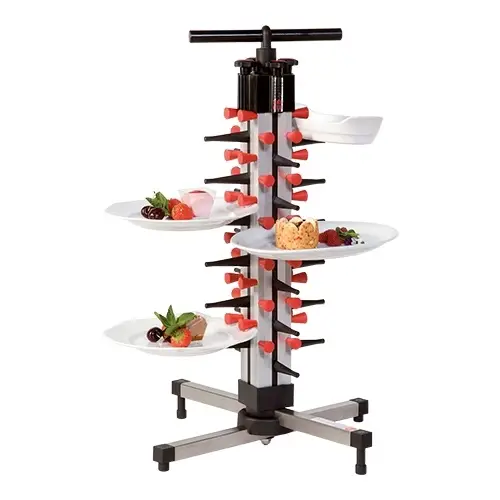Hoge Kwaliteit HorecaTraders Bordenrek | 24 Borden | Tafelmodel | 73 x 36 x 36 cm