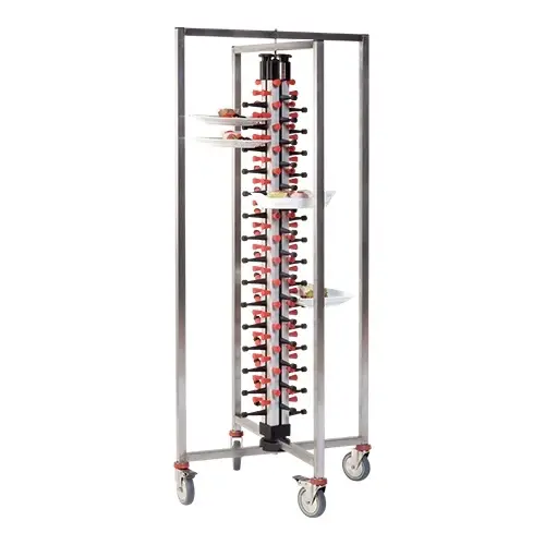 Beste Prijs HorecaTraders Bordenrek | 60 Borden | Inklapbaar | Verrijdbaar | 149 x 48 x 48 cm