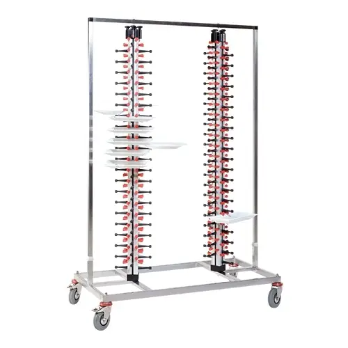 Lage Prijs HorecaTraders Bordenrek Dubbel | 186 Borden | Verrijdbaar | 186 x 120 x 60 cm
