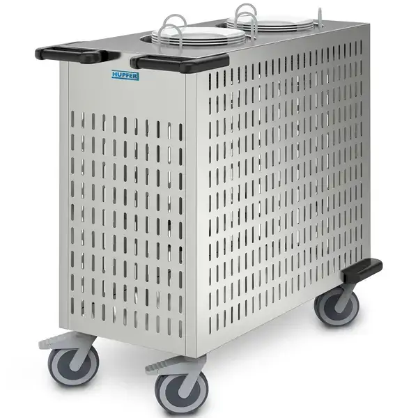 Hupfer BordenstapelaarRVSOnverwarmd144 Borden Ø190-260mmWielen (Geremd)930x460x960(h)mm Laatste Kans
