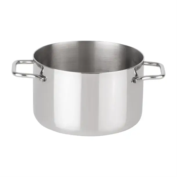 HorecaTraders Mini braadpan van RVS | 675ml | 120(Ø)x60(H)cm Rechtstreeks Van De Fabrikant
