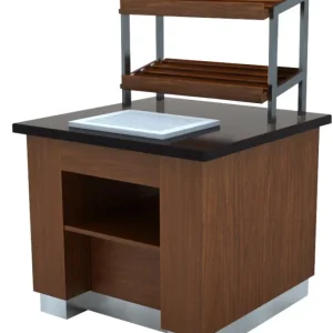 Exclusieve Aanbieding Combisteel Brood buffet van wengéhout |B100 D100 H90 CM