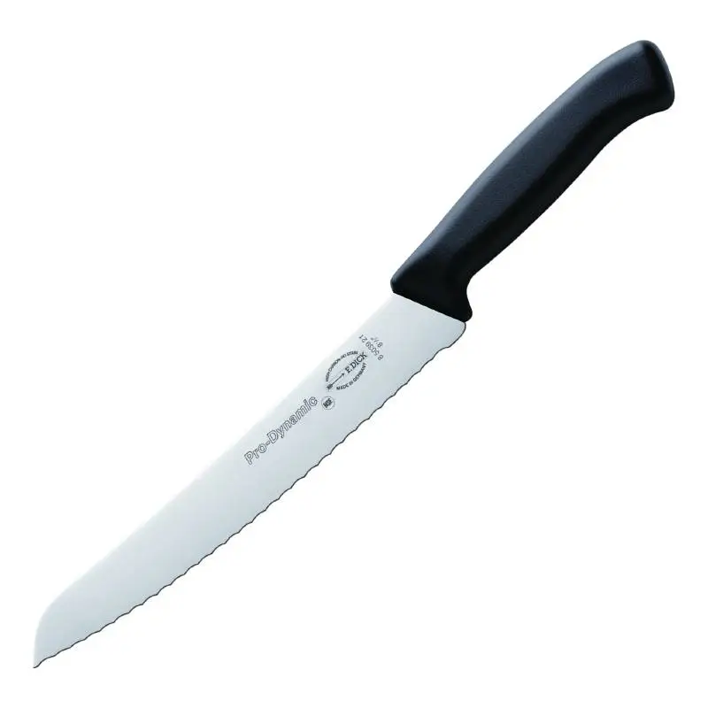 Gecertificeerd Hygiplas Broodmes zwart rvs 21,5 cm