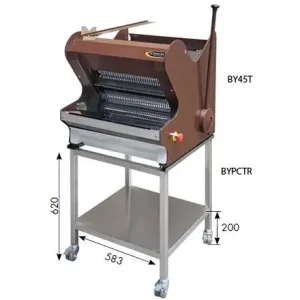 HorecaTraders Broodsnijmachine Bruin - Brood Via Bovenzijde | 490W Fabrieksprijs