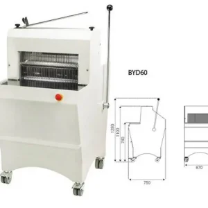 Hete Deal HorecaTraders Broodsnijmachine | Semi-Automatisch | Brooddikte 11-16mm | 490W
