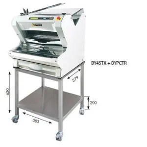 HorecaTraders Broodsnijmachine | Wit Tafelmodel | Automatisch | Brood via Bovenzijde | 550W Must-Have