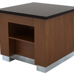 Express Levering Combisteel buffet werk tafel van wengéhout | 100x100x(h)90 cm