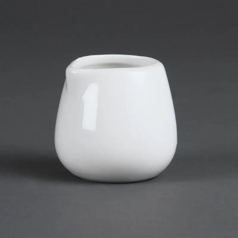 Fabrieksprijs Olympia Whiteware Kleine witte porselein melkkan (12 stuks)