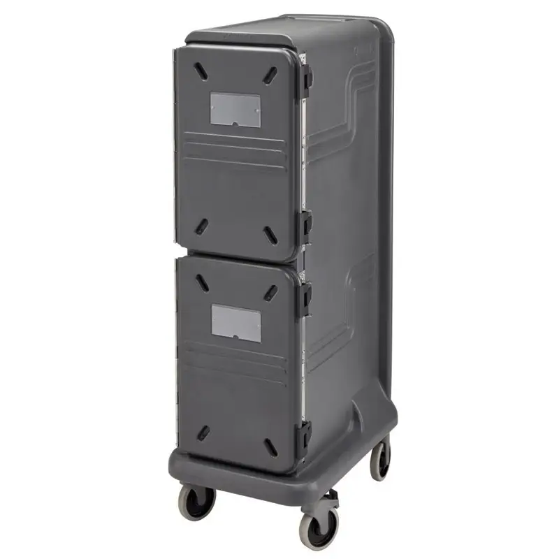 Rechtstreeks Van De Fabrikant HorecaTraders Cambro Ultra Pro Kar Tall Warme Kar | Houtskool Grijs | 150,1(h) x 86,3(b) x 55,6(d)cm