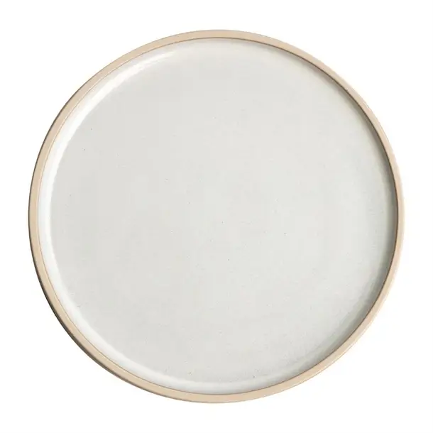 Beperkt Aanbod Olympia Canvas platte ronde borden | wit | 18 cm | 6 stuks