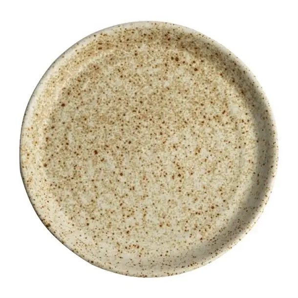 Seizoensaanbieding Olympia Canvas ronde borden met smalle rand | crème | 18 cm | 6 stuks