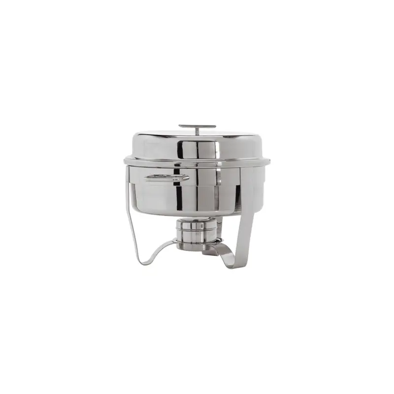 HorecaTraders Chafing Dish | Ø41cm | RVS | 7kg | 48x32,5cm Op = Op