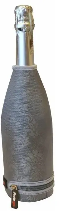 Nieuw HorecaTraders Champagne Hoes Zwart | Thermal | Met print & Rits