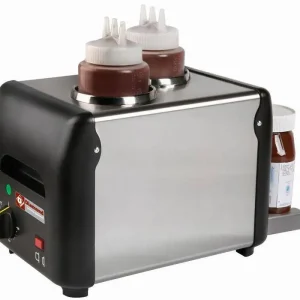 HorecaTraders Chocolade saus verwarmer 2 Flessen | 2 x 1 liter Weekendaanbieding