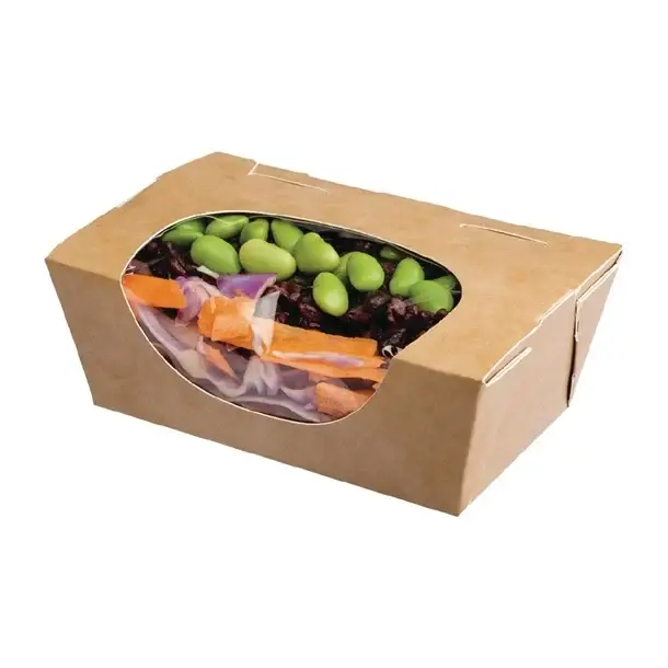 Hete Deal HorecaTraders Colpac Zest composteerbare kraft saladedozen | 500ml | (500 stuks)