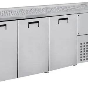 Combisteel Combisteel 3 deurs RVS bierfust koeler met twee spoelbakken rechts Populair