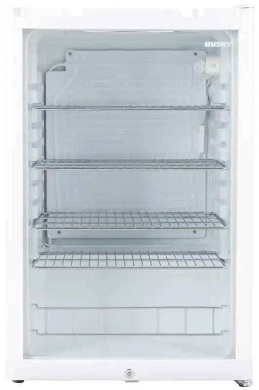 Husky Glasdeurkoeler met Slot - 130 Liter - Wit - 84cm Hoog Gereduceerde Prijs