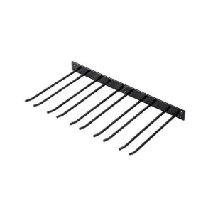 HorecaTraders Glashouder Zwart voor Muurmontage - 300mm - Voor ca. 15 Glazen Speciale Aanbieding