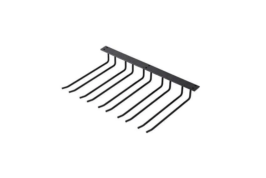 HorecaTraders Glashouder Zwart voor Plafondmontage - 300mm - Voor ca. 15 Glazen Actieprijs