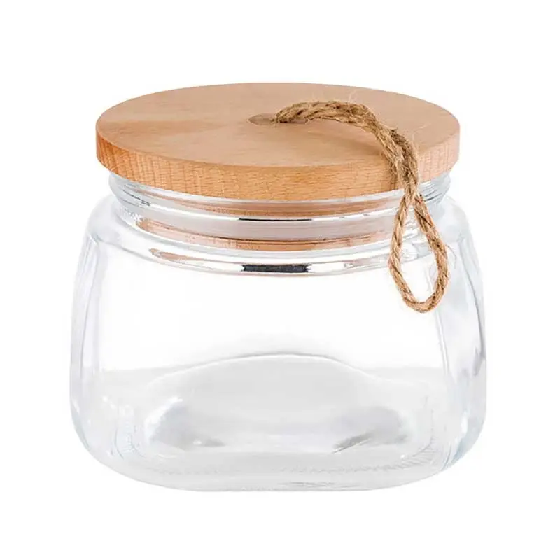APS Glazen Potje met Houten deksel (3 formaten) Exclusieve Aanbieding
