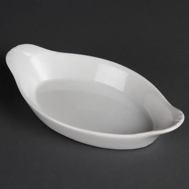 Olympia Whiteware ovale ovenschalen 20,4x11,5cm (6 stuks) Aanbieding