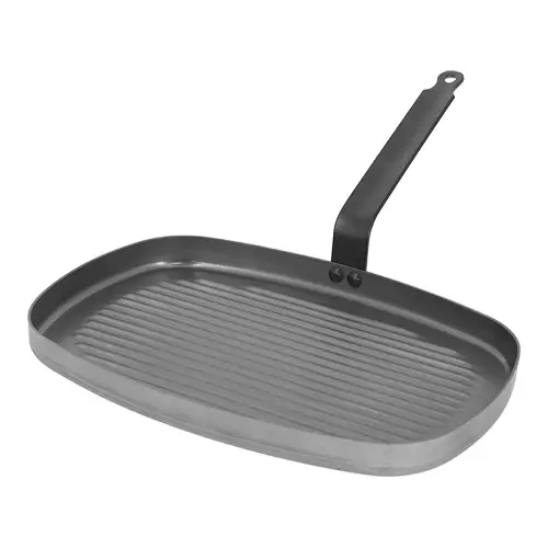 HorecaTraders Grillpan | Plaatstaal | 38 x 26 cm Bestseller
