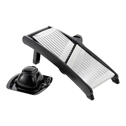 Flitsaanbieding HorecaTraders Groente-snijder | RVS | Kunstof | Mandoline | 37 x 17.5 x 18 cm