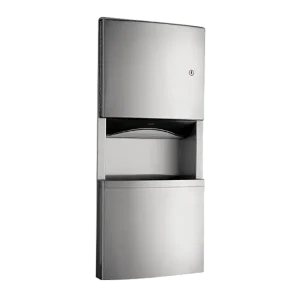 HorecaTraders Handdoekverdeler met afvalbak – Inbouw – RVS – Zilver – 325x100x710 mm Laatste Versie