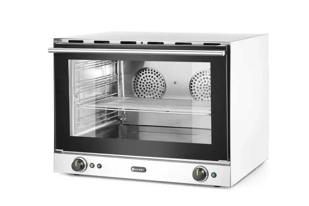 HorecaTraders Heteluchtoven | Vochtinjectie | GN 1/1 tray van 6,5 mm en GN 1/1 rooster | 69,9x60,8x(h)55cm Gecertificeerd