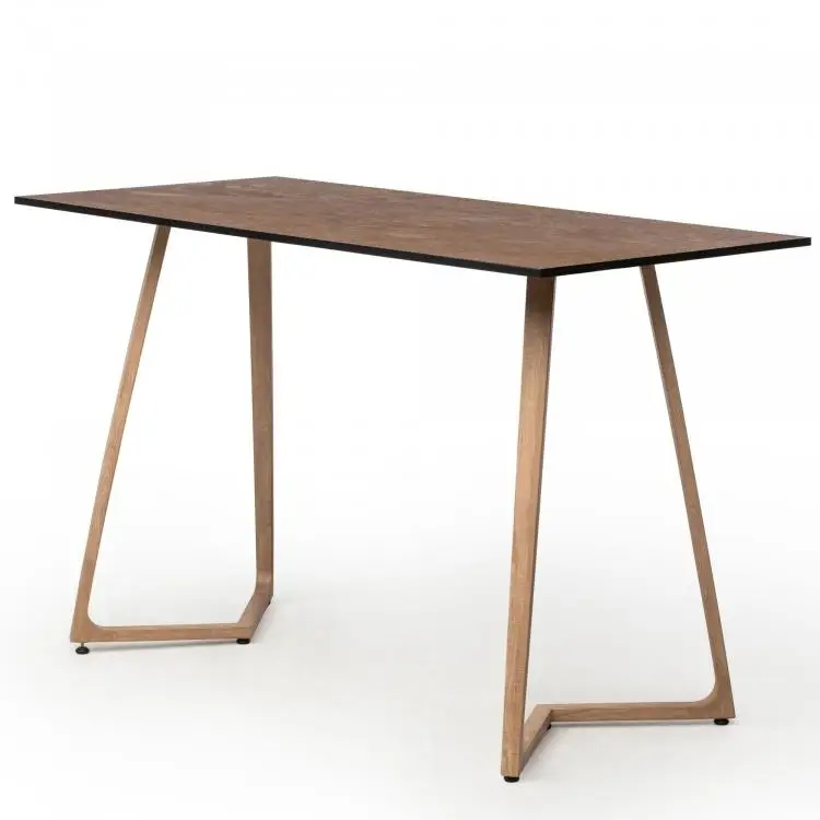 Betrouwbaar HorecaTraders Hoge Eettafel Wings Grande | Aluminium | Gold | 180 x 80 x 110 cm