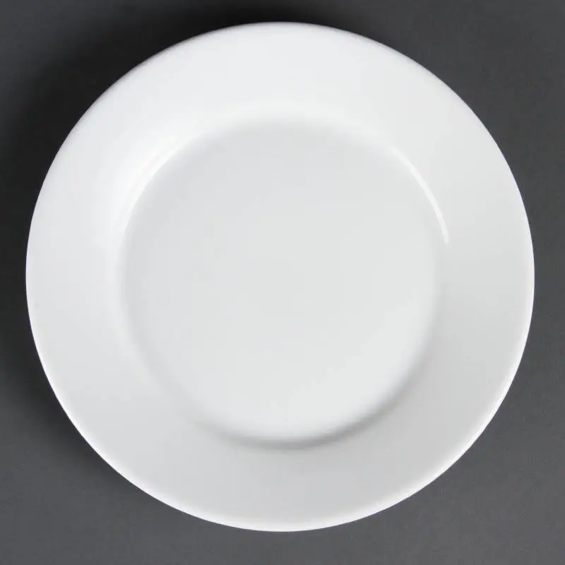 Olympia Horeca borden wit brede rand 23 cm (12 stuks) Speciale Aanbieding