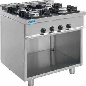Premium Saro Horeca Gasfornuis met Opbergruimte 24kW | 4 Branders