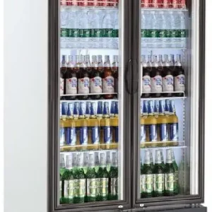 Saro Horeca Koelkast met 2 glazen deuren | Ventilator Koeling Dagaanbieding