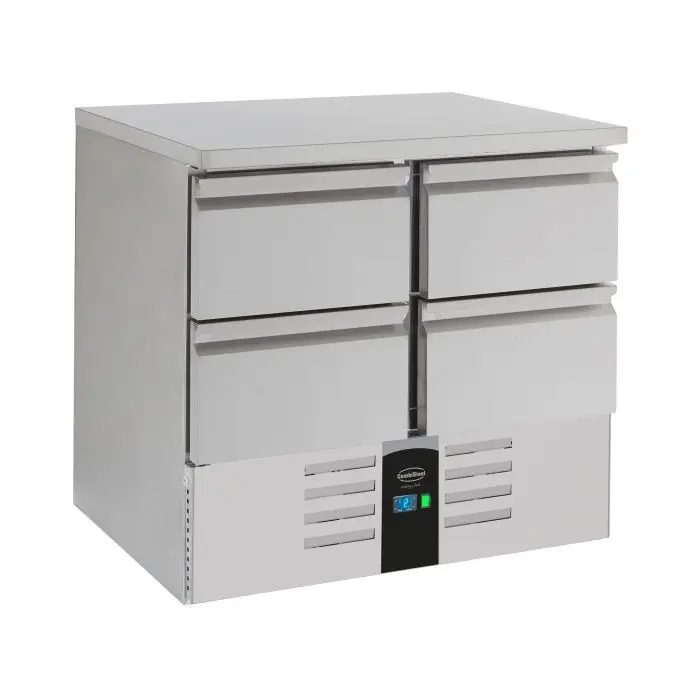 Premium HorecaTraders Horeca Koelwerkbank | 4 laden | Met verdamper| 90x70x87 cm |